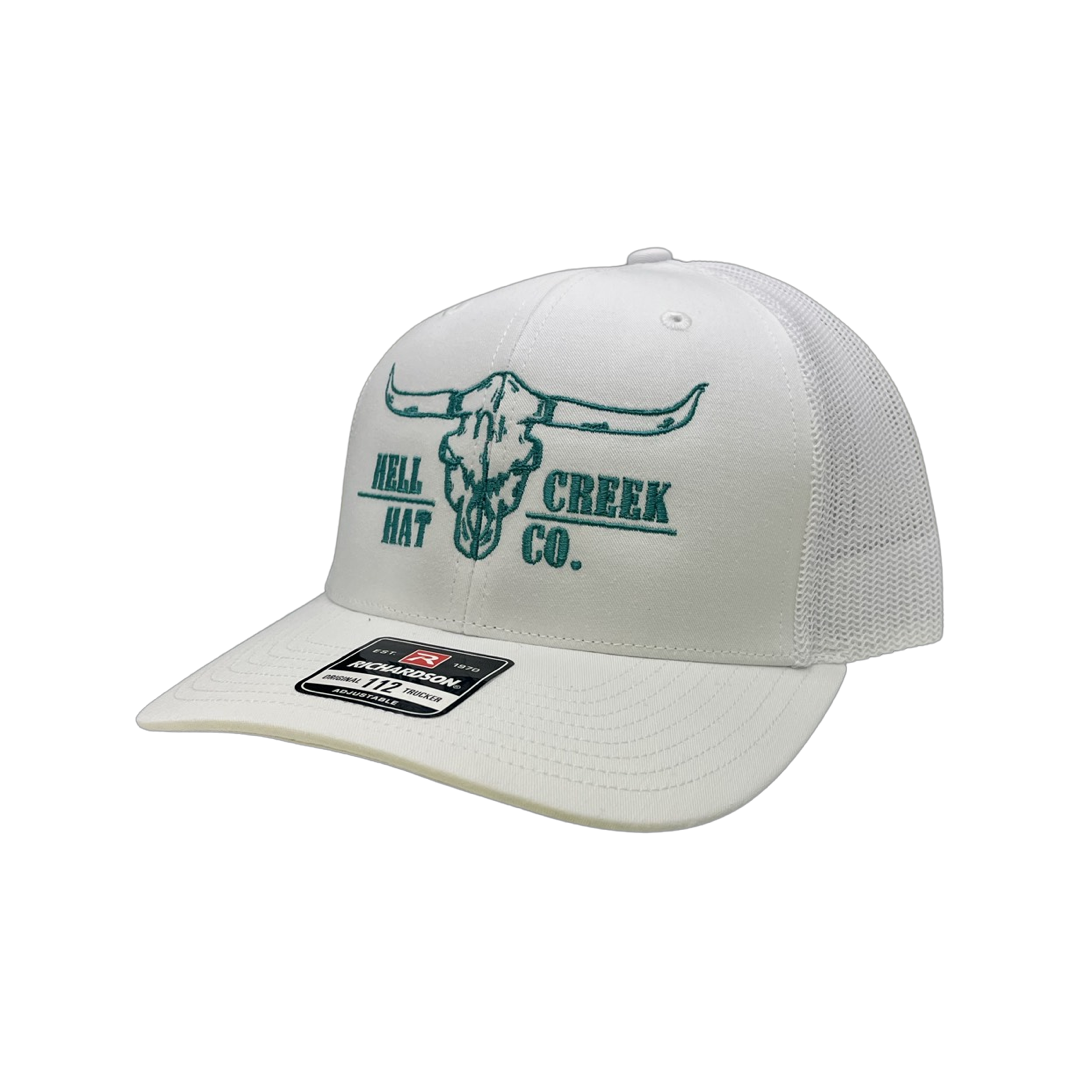 “Longhorn” White/Teal