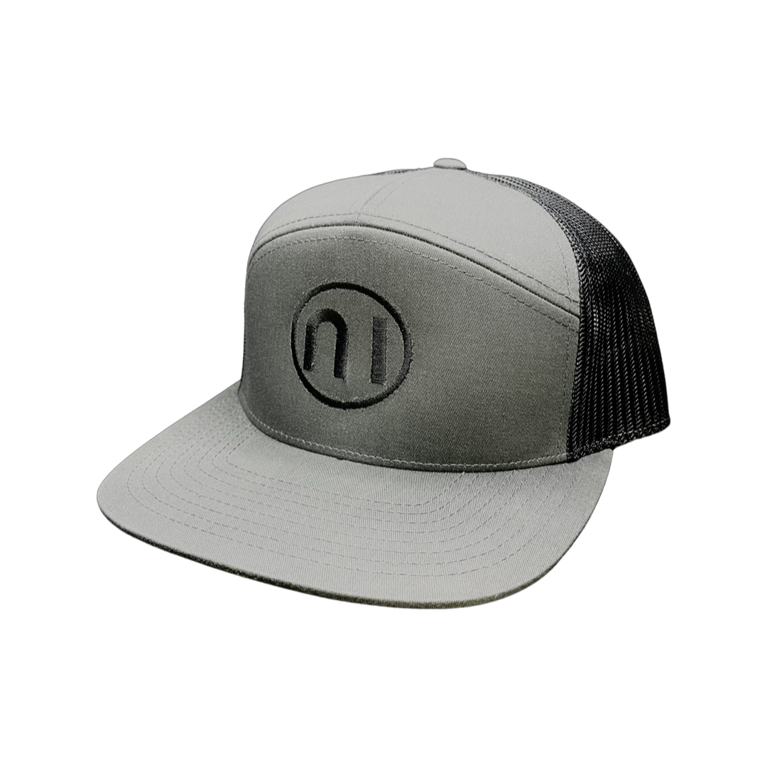 “Branded edition” grey 7 panel – Hell Creek Hat Co.